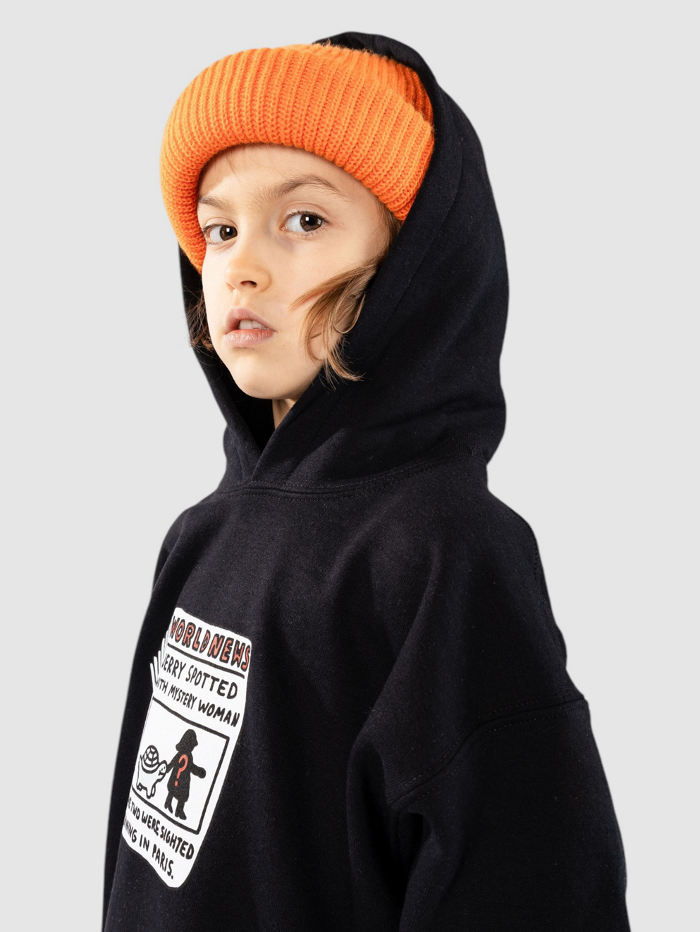 A.LAB World News Kids Hoodie black