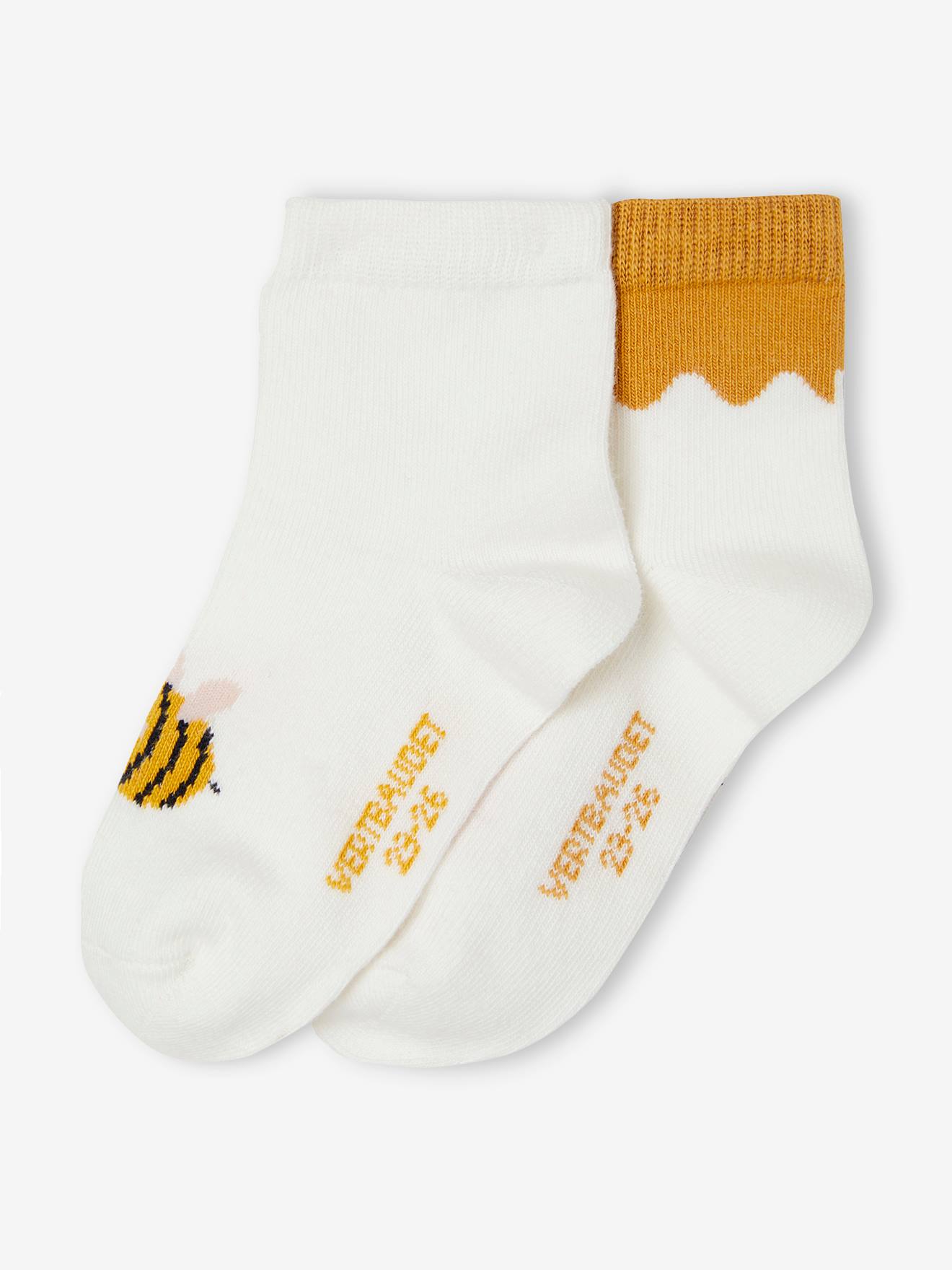 Pacote com 2 pares de meias de bebê 