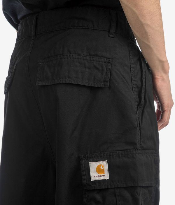 Carhartt WIP Cole Cargo Pant Lane Poplin Hose (black rinsed)