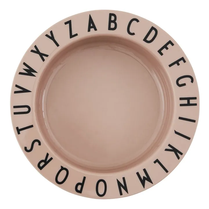 Design Letters Assiette creuse Eat & Learn | Rose pâle