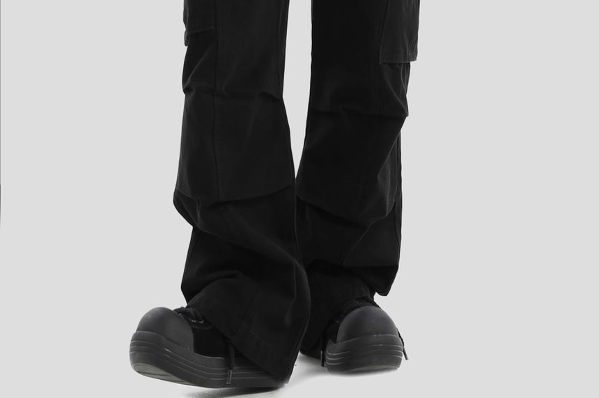 INStudio - Matching cargobroek met rechte pijpen en effen taille, halfhoge taille