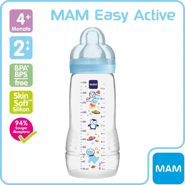 Easy Active Baby Bottle 330ml blau