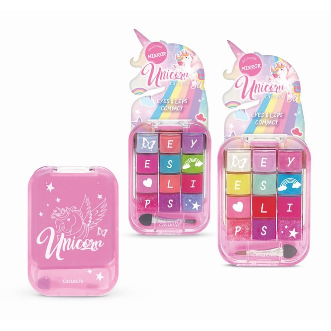 Kosmetik-Set - Einhorn - Eyes & Lips Compact - 1 Stück