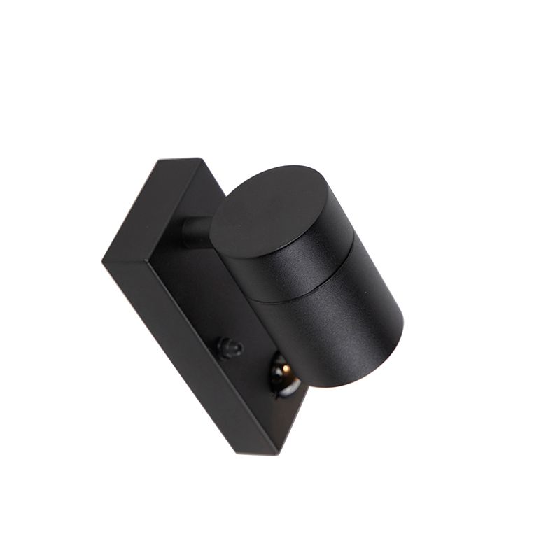 Buitenwandlamp zwart met bewegingssensor IP44 - Solo