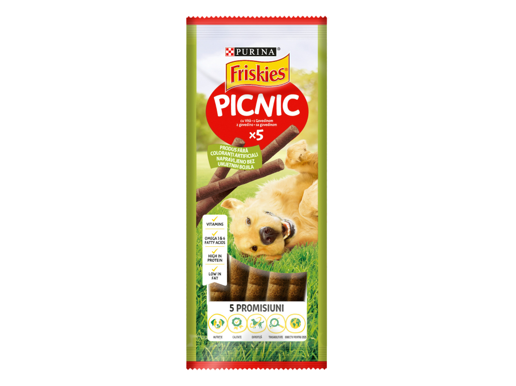 SNACKS DE CÃO FRISKIES PICNIC VACA 42G