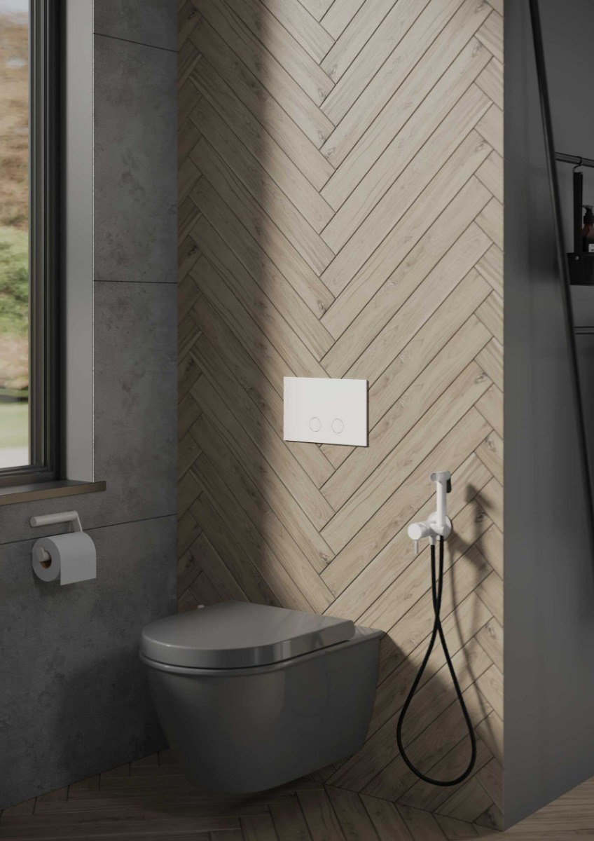 IntiBath Eden drukplaat wit mat