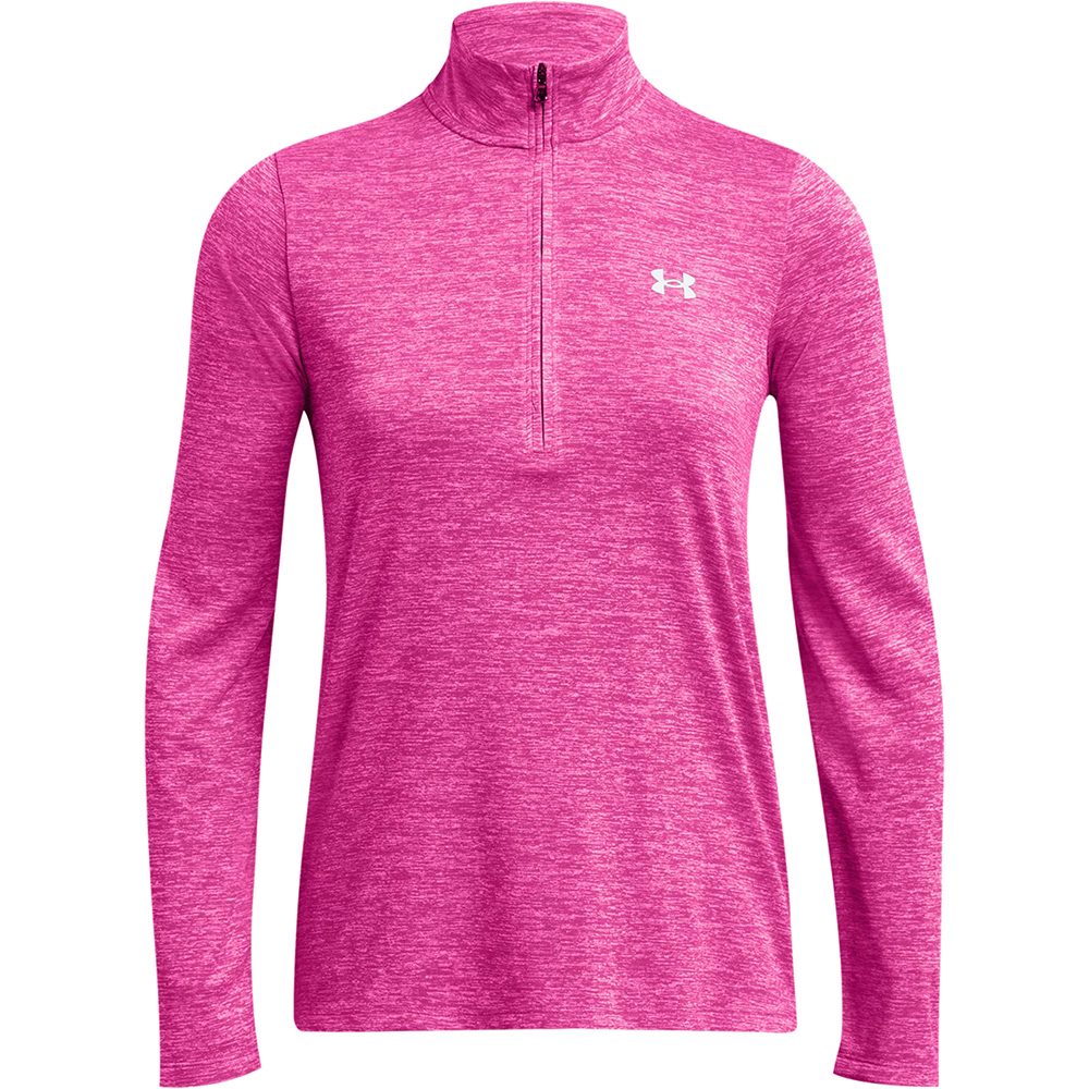 Under Armour Tech™ Twist ½ Zip Longsleeve Damen rebel pink