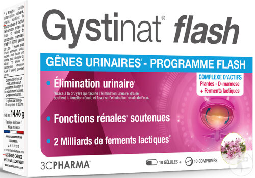 3C Pharma Gystinat Flash 10 Comprimés + 10 Gélules