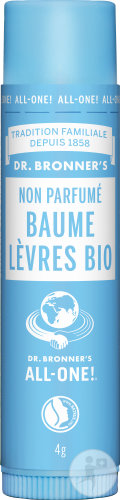 Dr Bronner's Baume À Lèvres Bio Non Parfumé Toutes Peaux Stick 4g