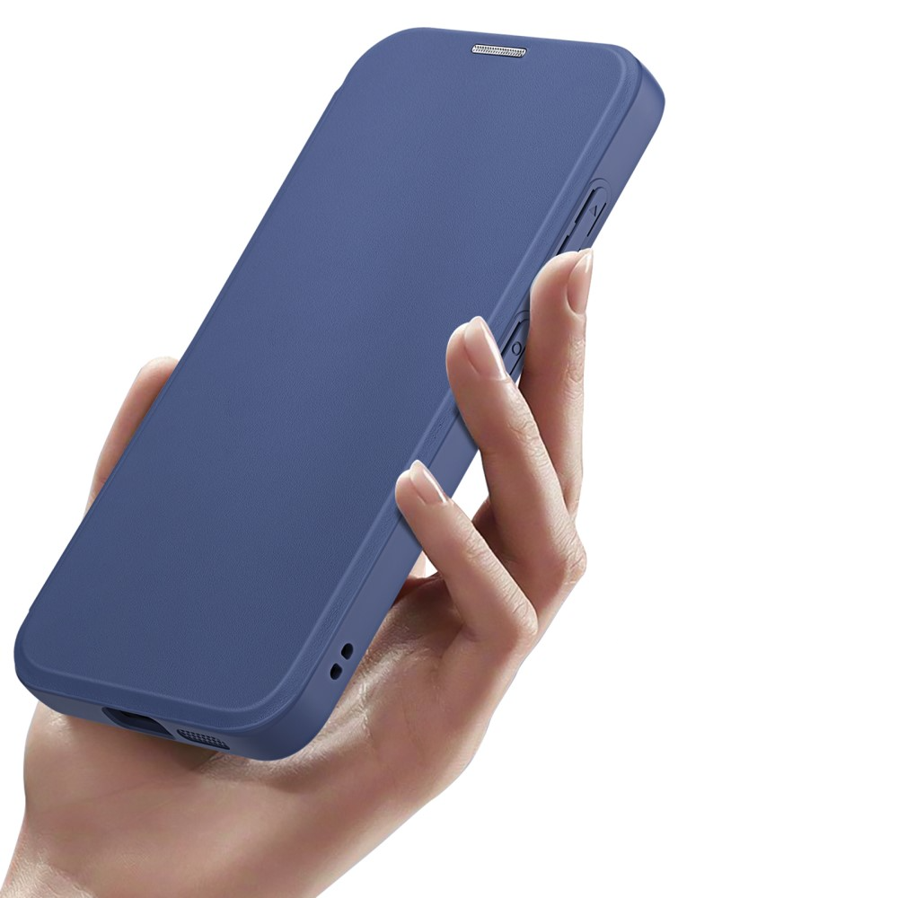 Samsung Galaxy S25  Plus Hybrid Leder Tasche Kickstand Aufsteller   Kunststoff Rückseite MagSafe-Modul - Blau / Transparent