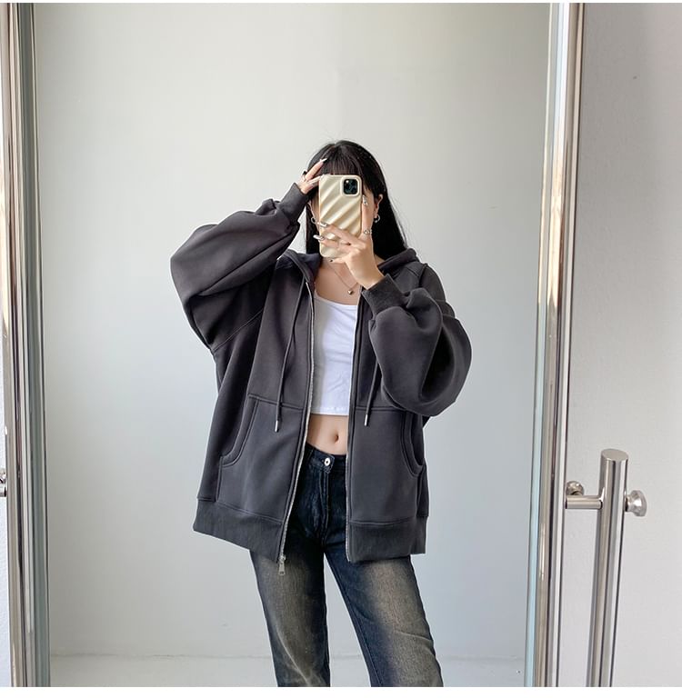 Amyway - Effen hoodie met rits