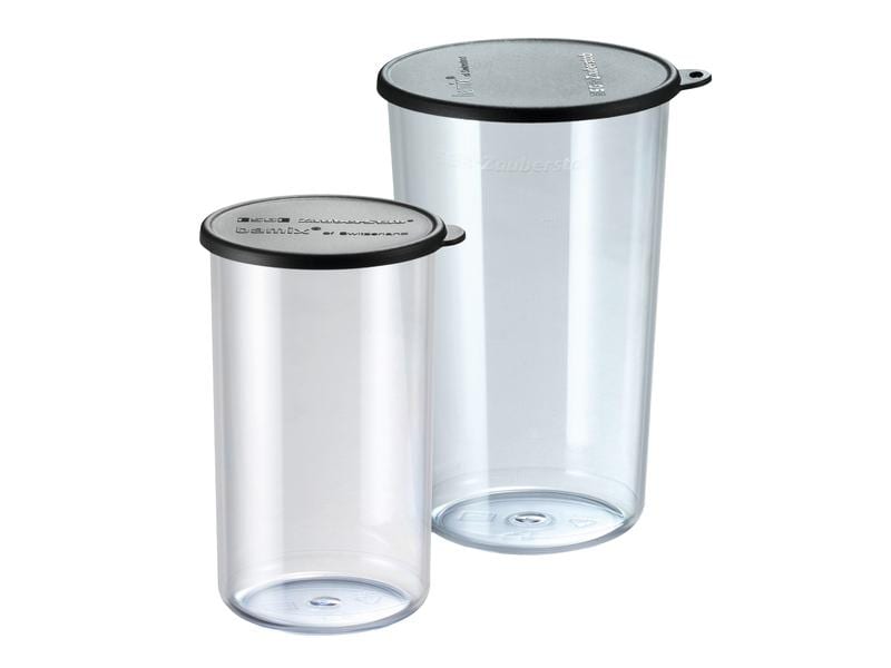 Bamix Messbecher 2 Stück, 6 dl Becherset mit Deckel 2-teilig