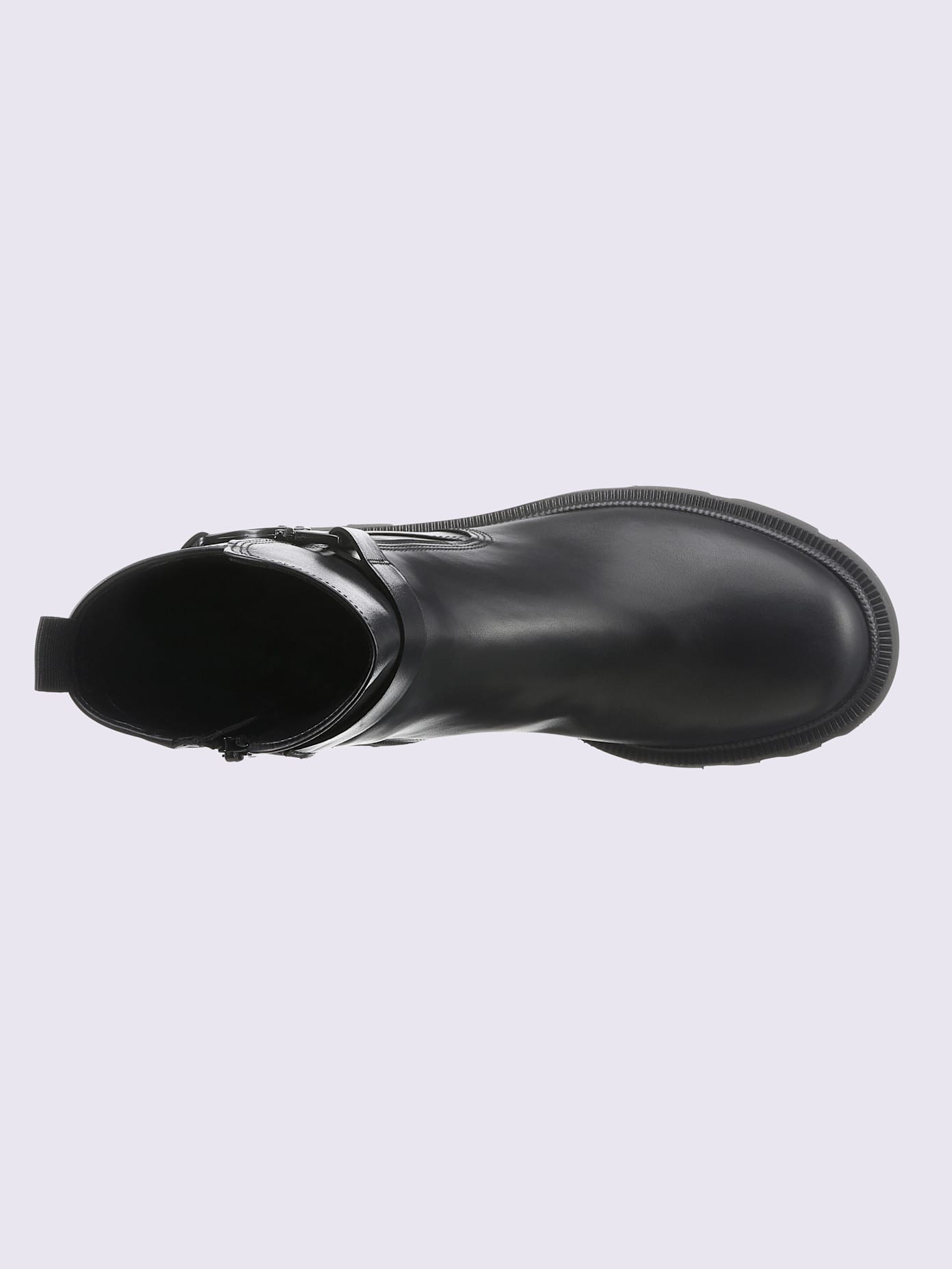 Bottines en cuir nappa de veau et cuir velours de veau