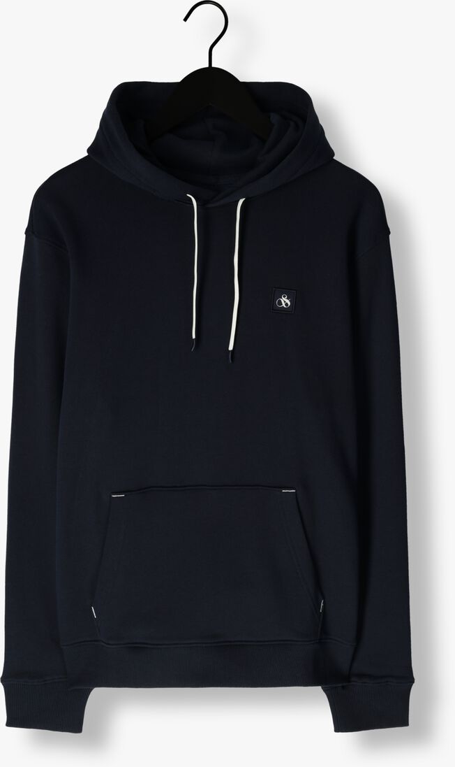 SCOTCH & SODA donkerblauwe scotch & soda sweater essential logo badge hoodie
