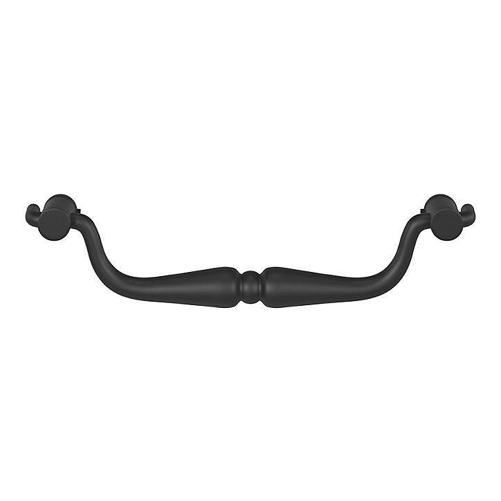 Poignée de meuble nœud GoodHome Kilhog mat noir l.143mm x H. 35mm entraxe 128mm