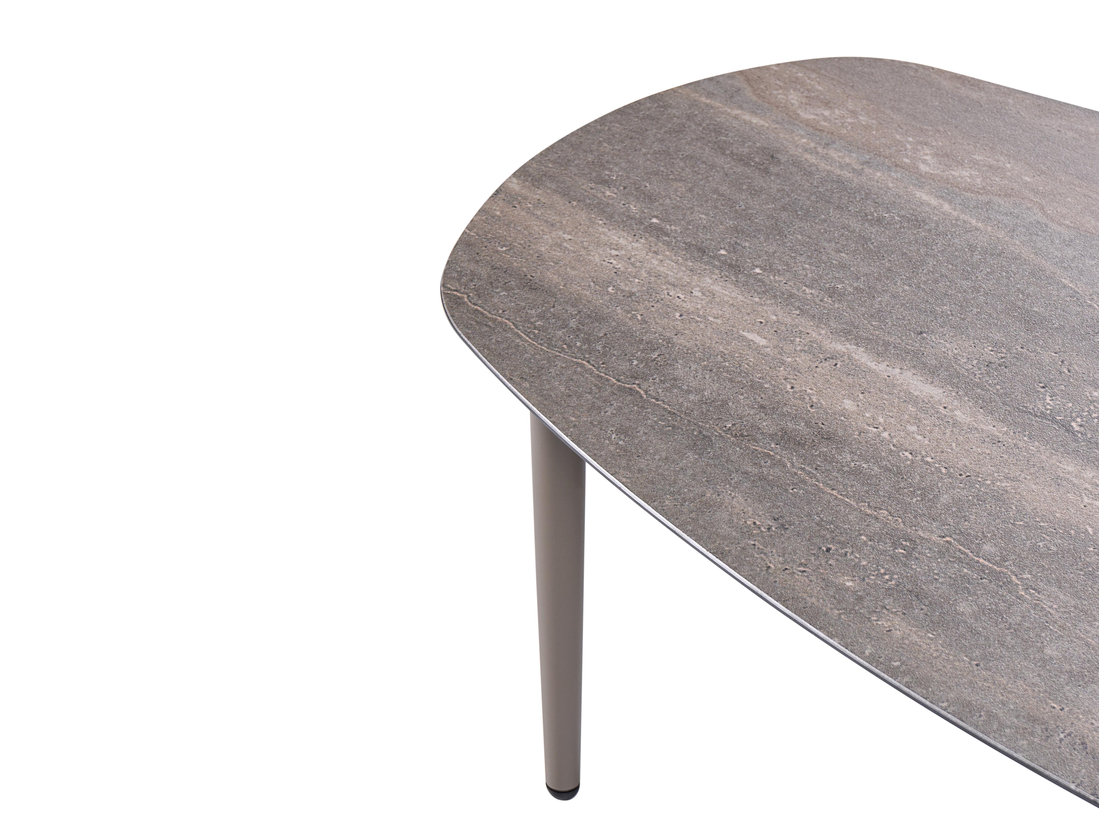 Tuin hoekloungeset met tafel 3-zits LEFFE rechtszijdig Metaal Beige