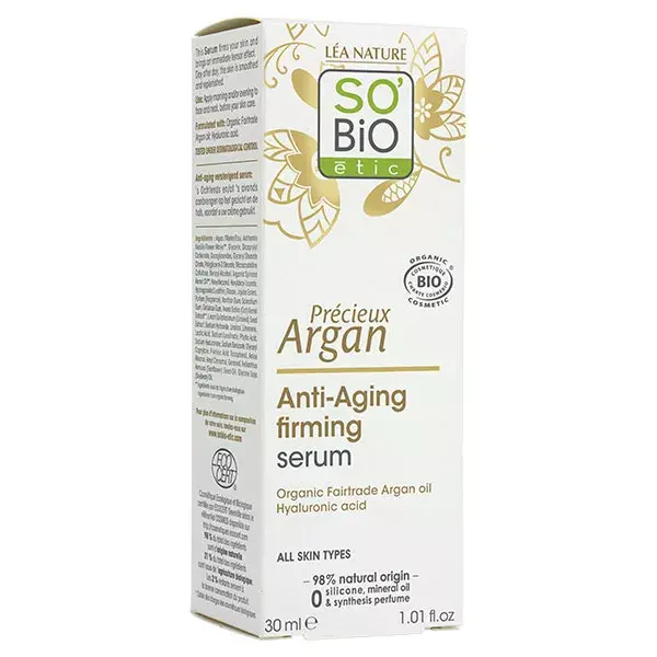 So'Bio Étic Precious Argan Firming Anti-Aging Organic Serum 30ml