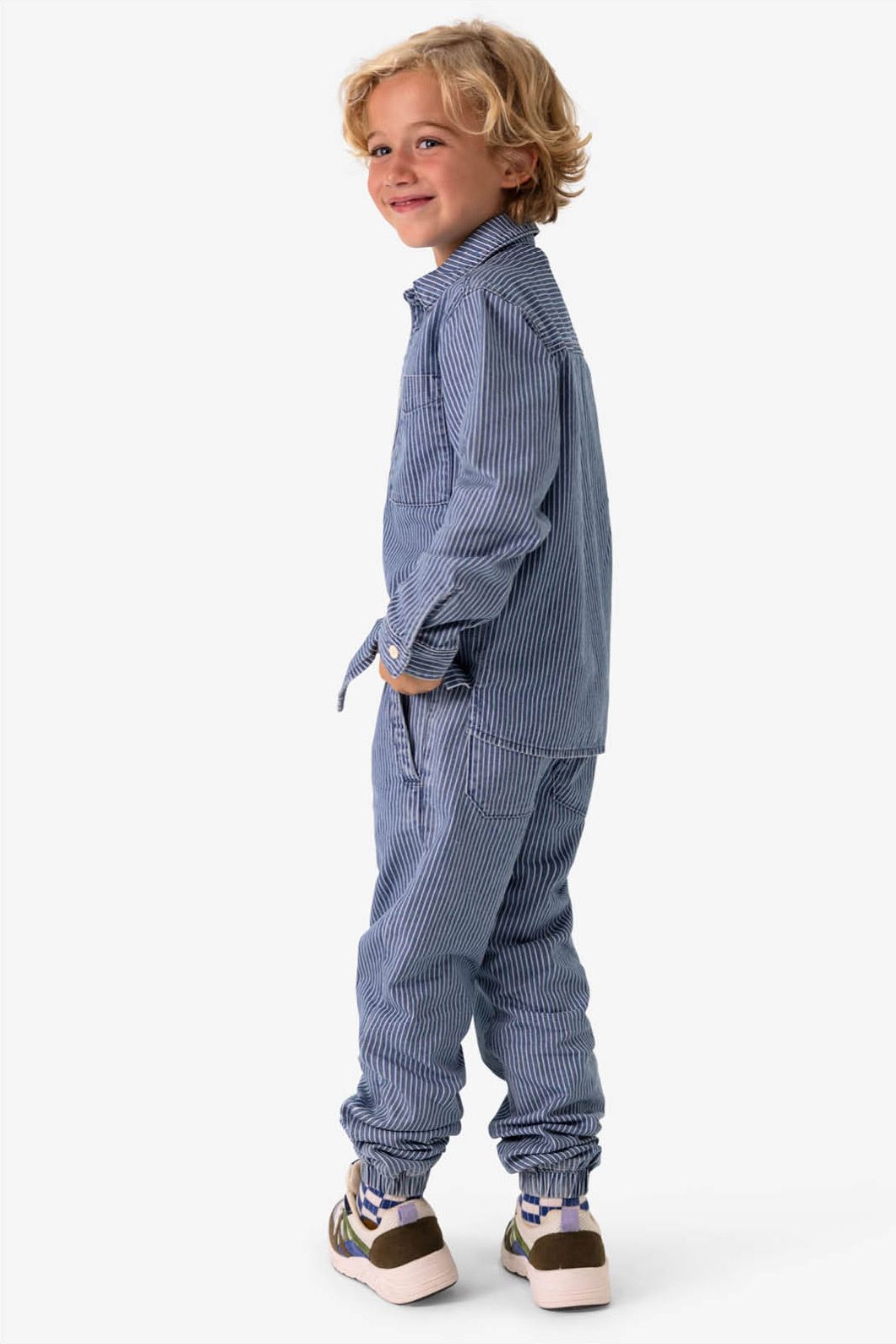 Denim gestreept overhemd