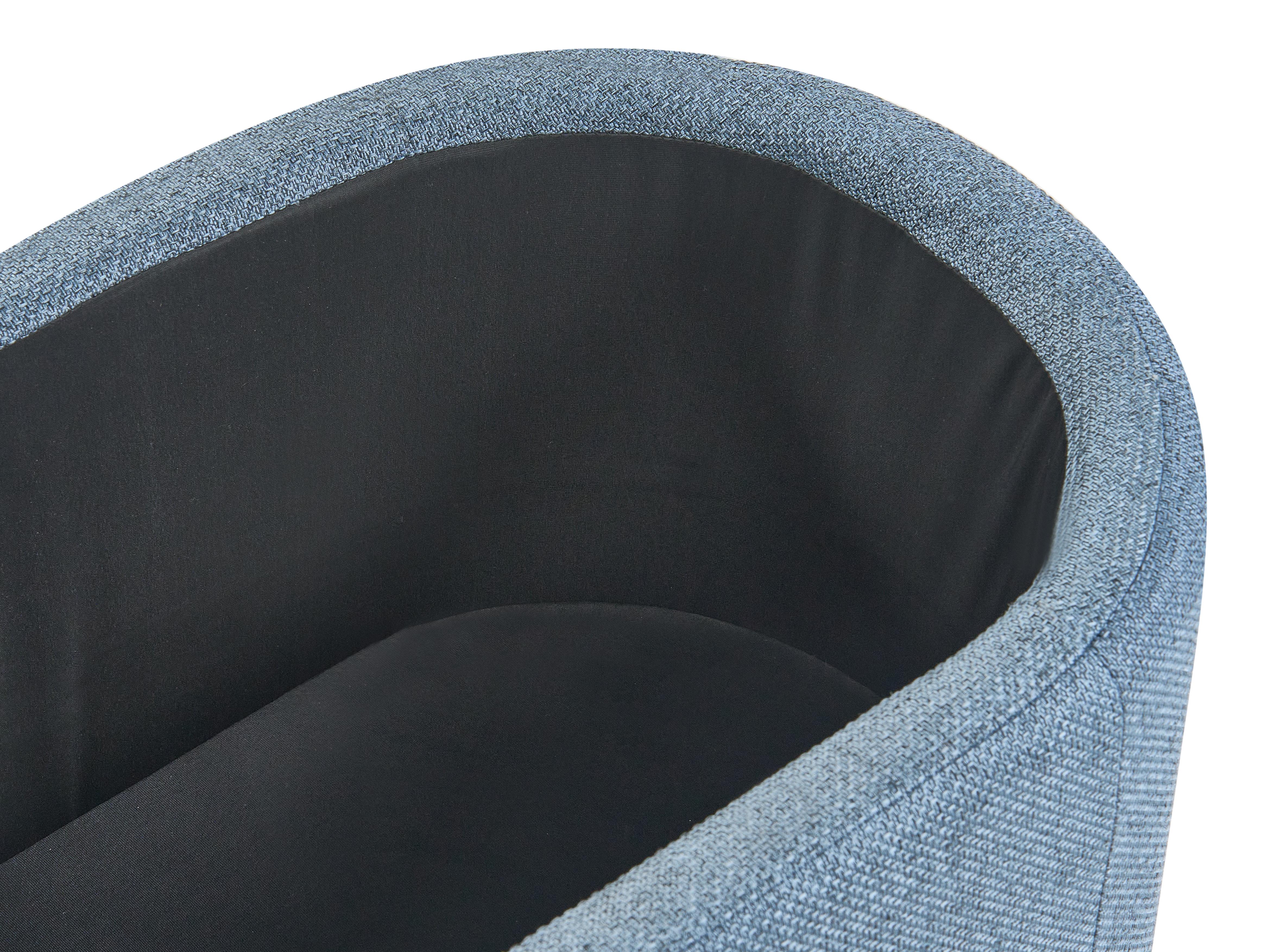 Bankje met opbergruimte HAYWARD Stof 98 cm 44 cm Blauw