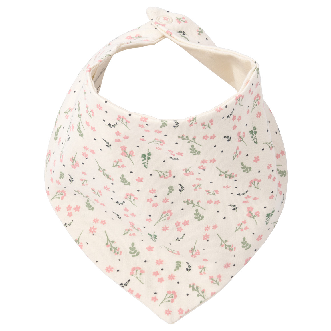 Topomini Baby Bandana mit Blümchen-Allover weiss