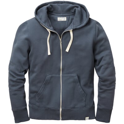 Herren-Hoodiejacke, Denim