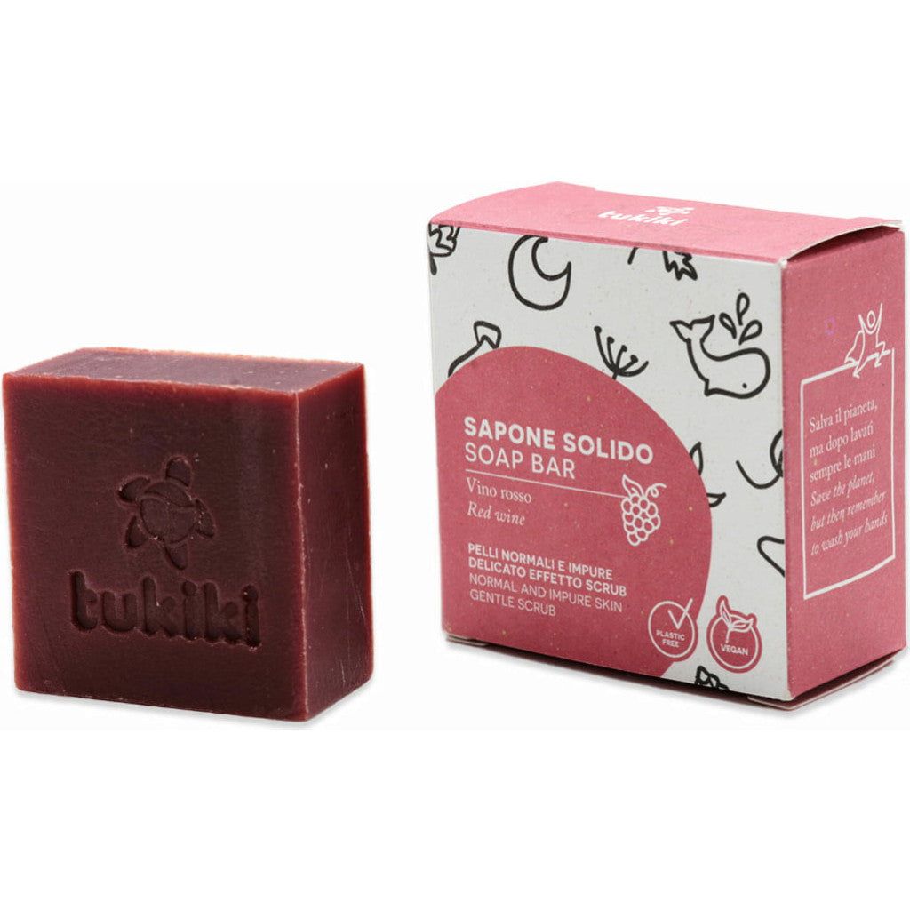 TUKIKI Peeling Seife Rotwein