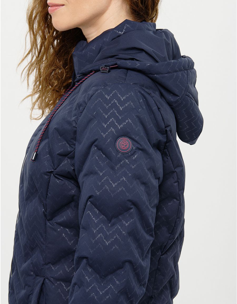 Doudoune capuche bleu