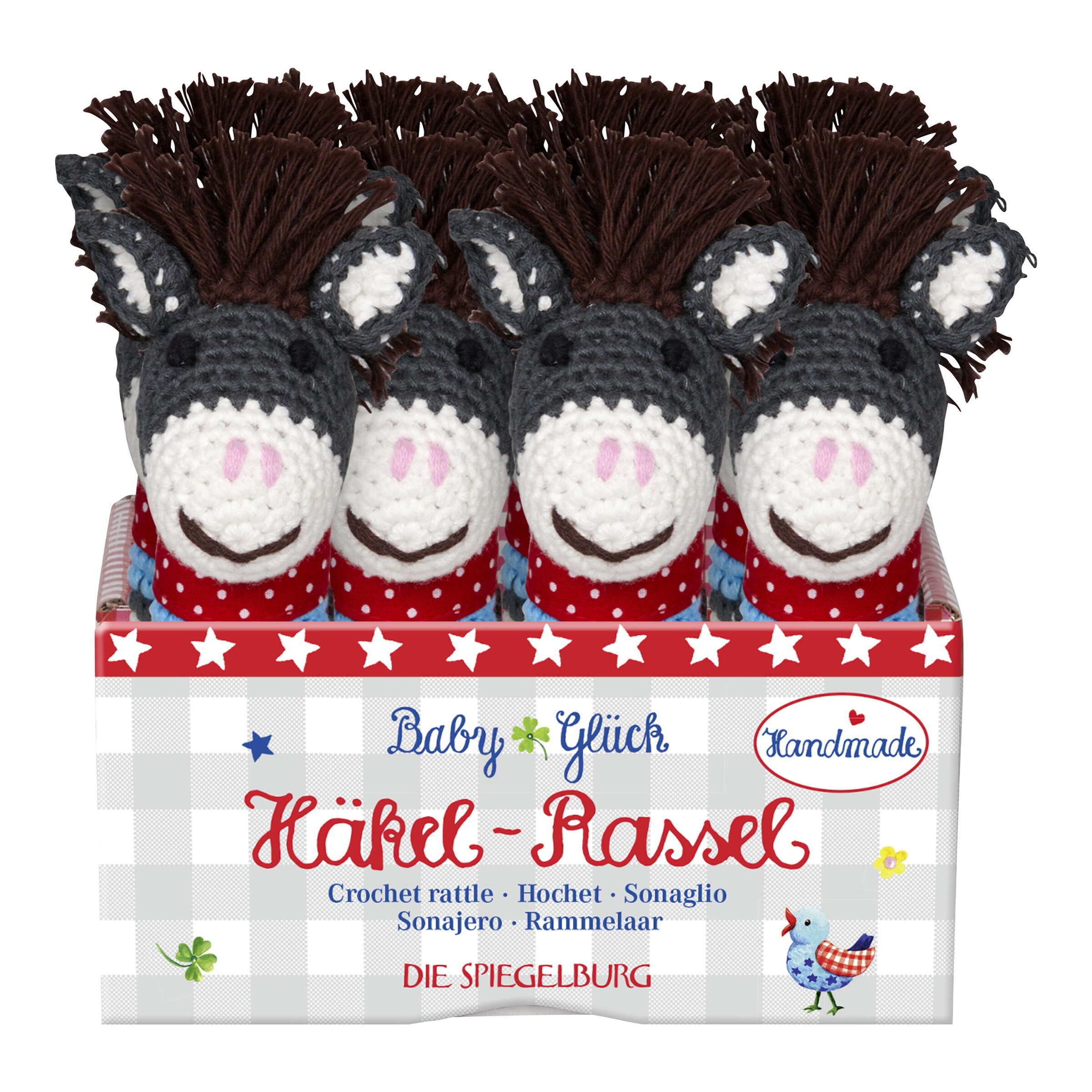 COPPENRATH DIE SPIEGELBURG - BabyGlück Häkel-Rassel Esel