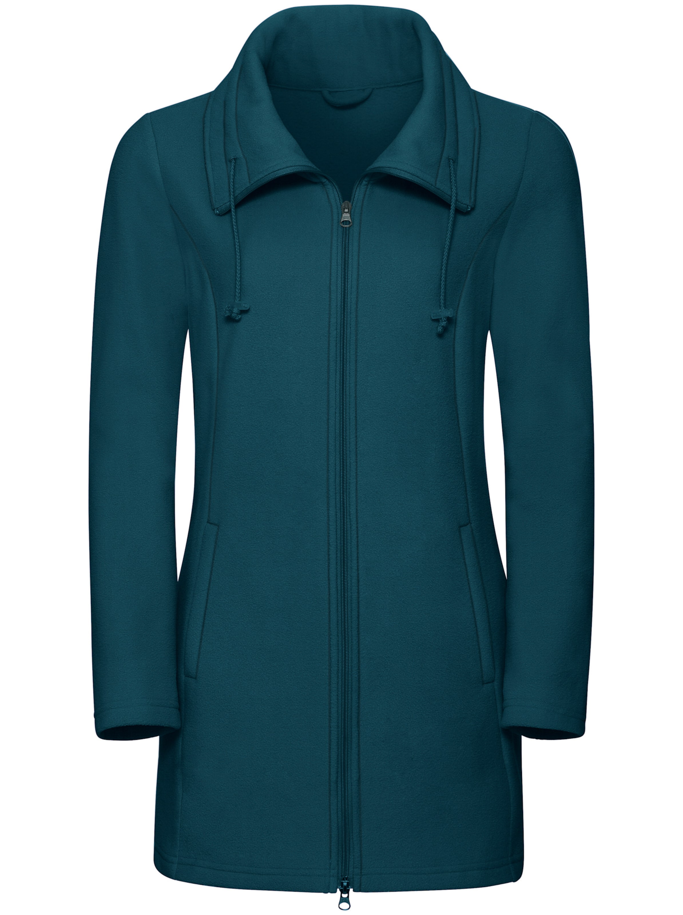 Fleecejacke in petrol