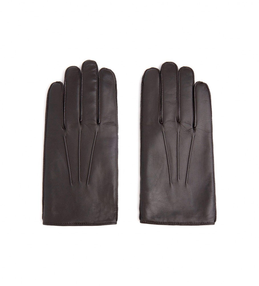Luvas Hackett Portland em couro marrom