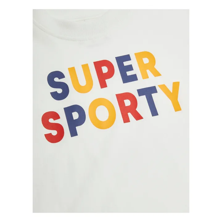 Mini Rodini T-Shirt Super Sporty Coton bio | Blanc