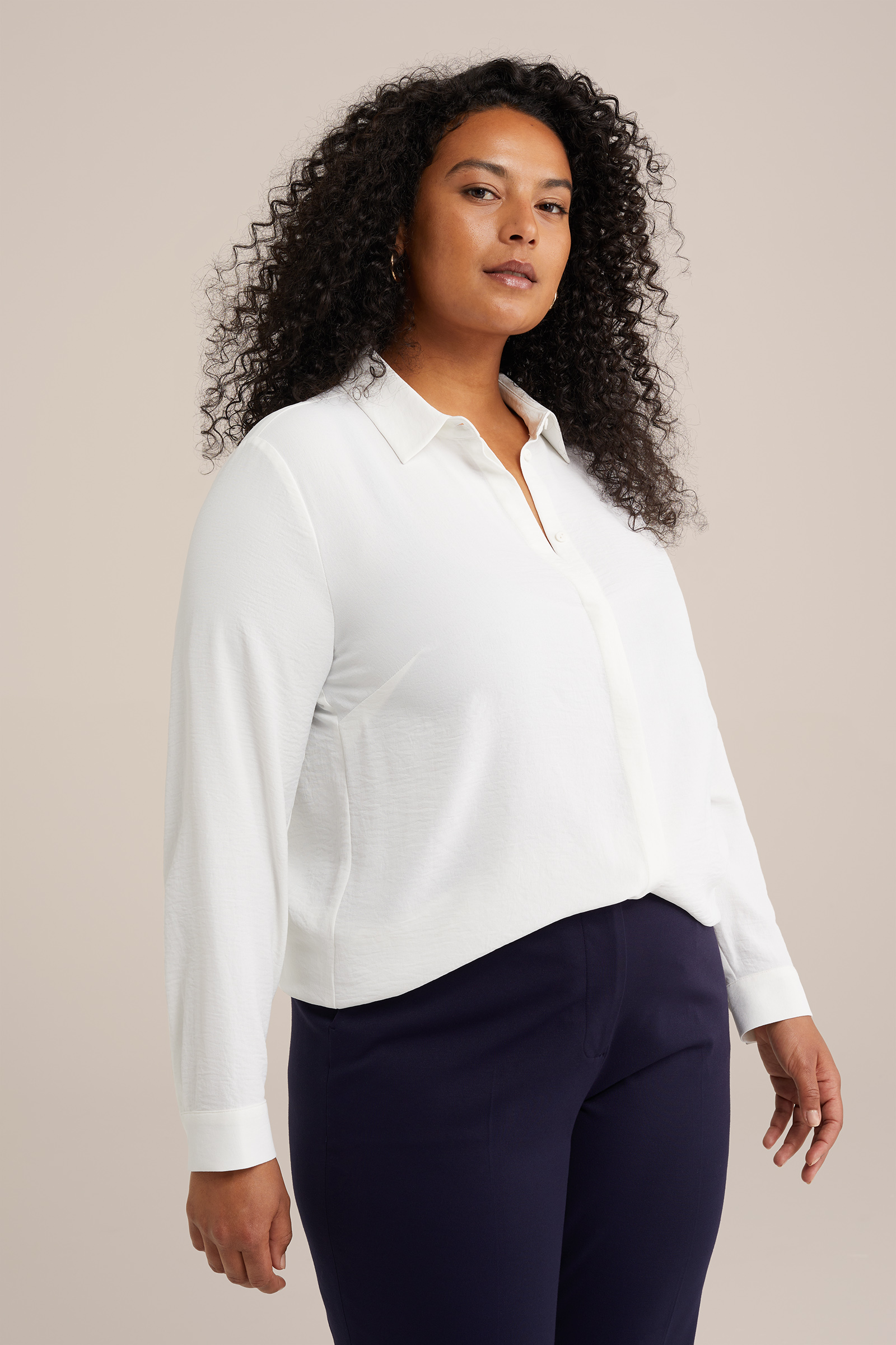 blouse - Curve WE Fashion Gebroken wit