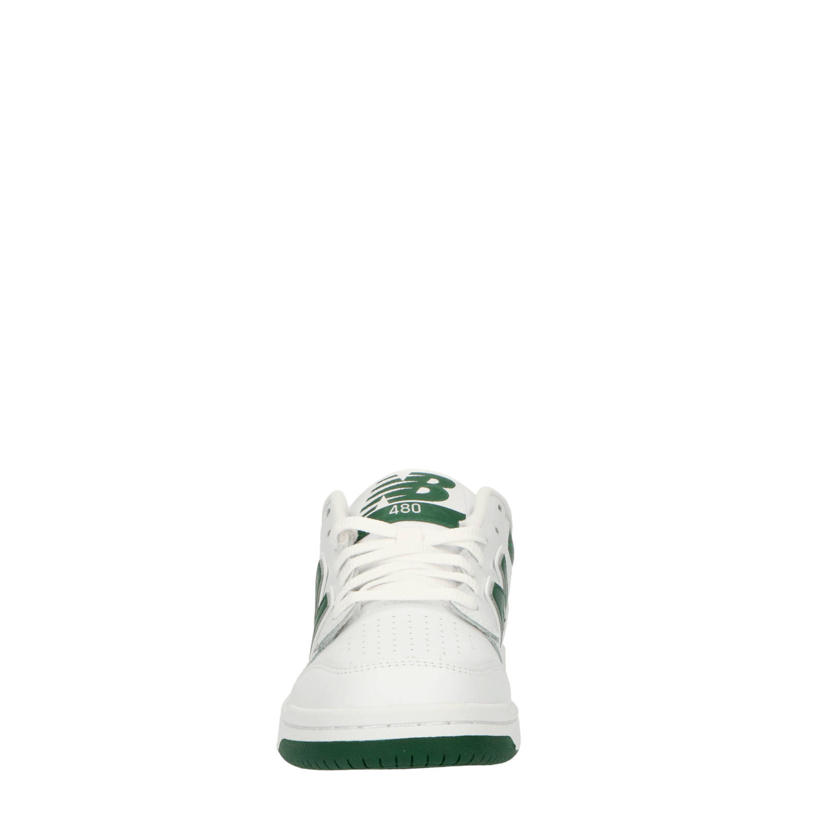 New Balance BB480  leren sneakers wit/groen