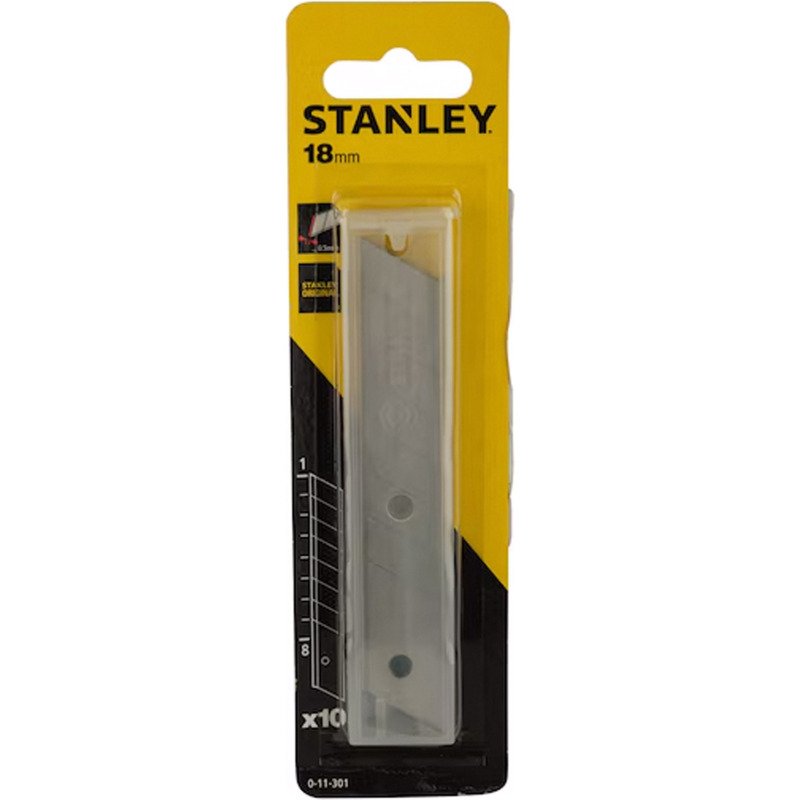 Lames de cutter Stanley 18 mm - étui distributeur de 10