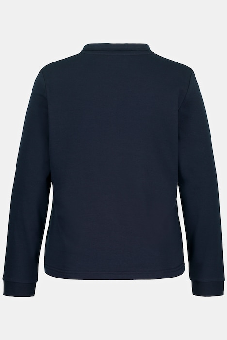 Sweatshirt, Eiffelturm, Stehkragen, Zipper, Langarm