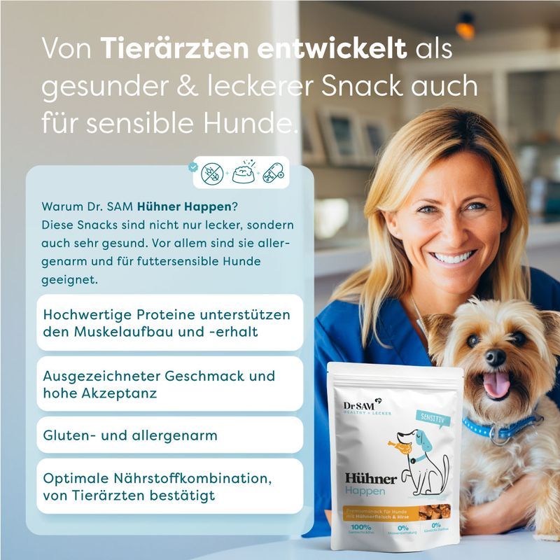 Dr. SAM Hühner Happen - Snacks für deinen Hund