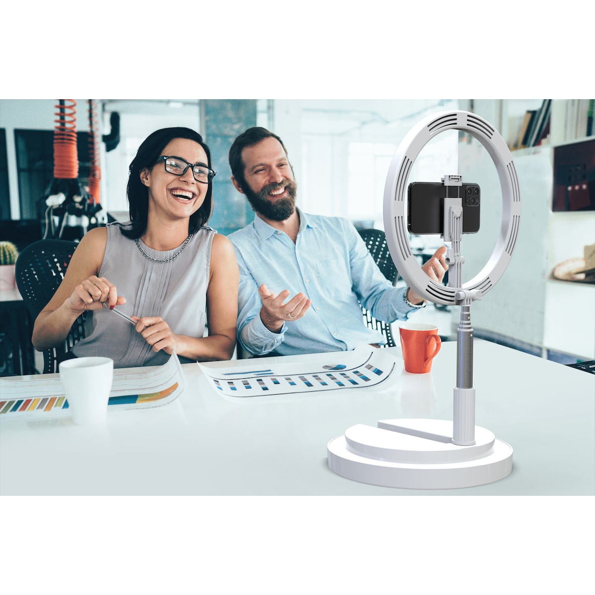Digip Invisilight stativ og LED-ringlys