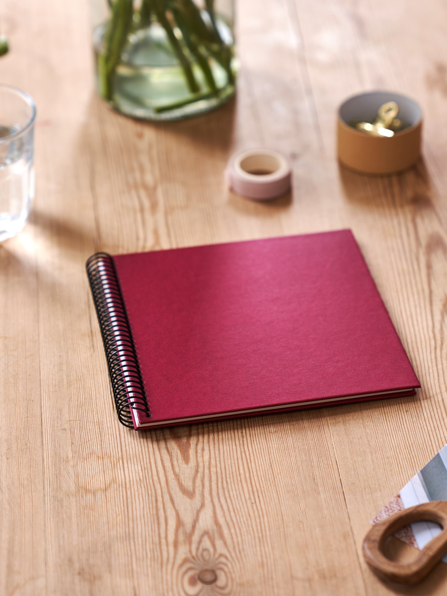 Spiralfotoalbum | Papir. 17 x 17 cm. 270 gsm. 20 sider. | Bordeaux | Semikolon