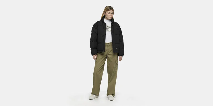 Dickies SCOBEY PUFFER JACKET W BLACK Black
