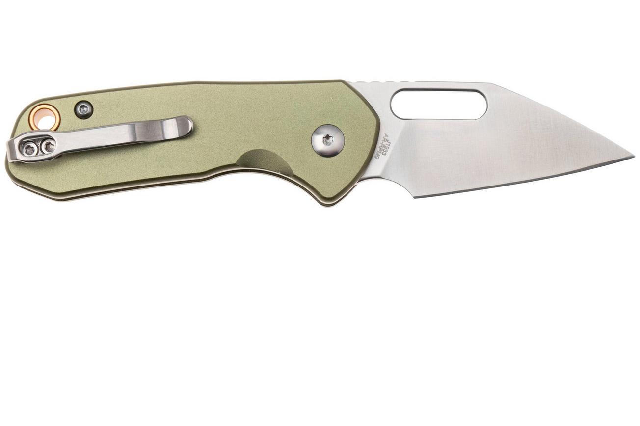 CJRB Mini Pyrite J1933-GN, Satin AR-RPM9, Green Aluminium, zakmes