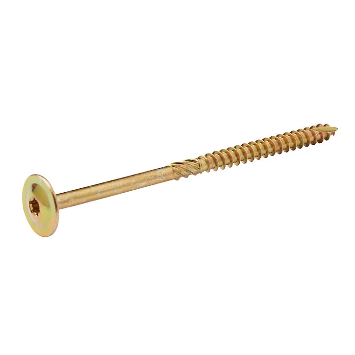 Vis pour charpente en bois zinguée jaune 8x140 mm - 1 pièce