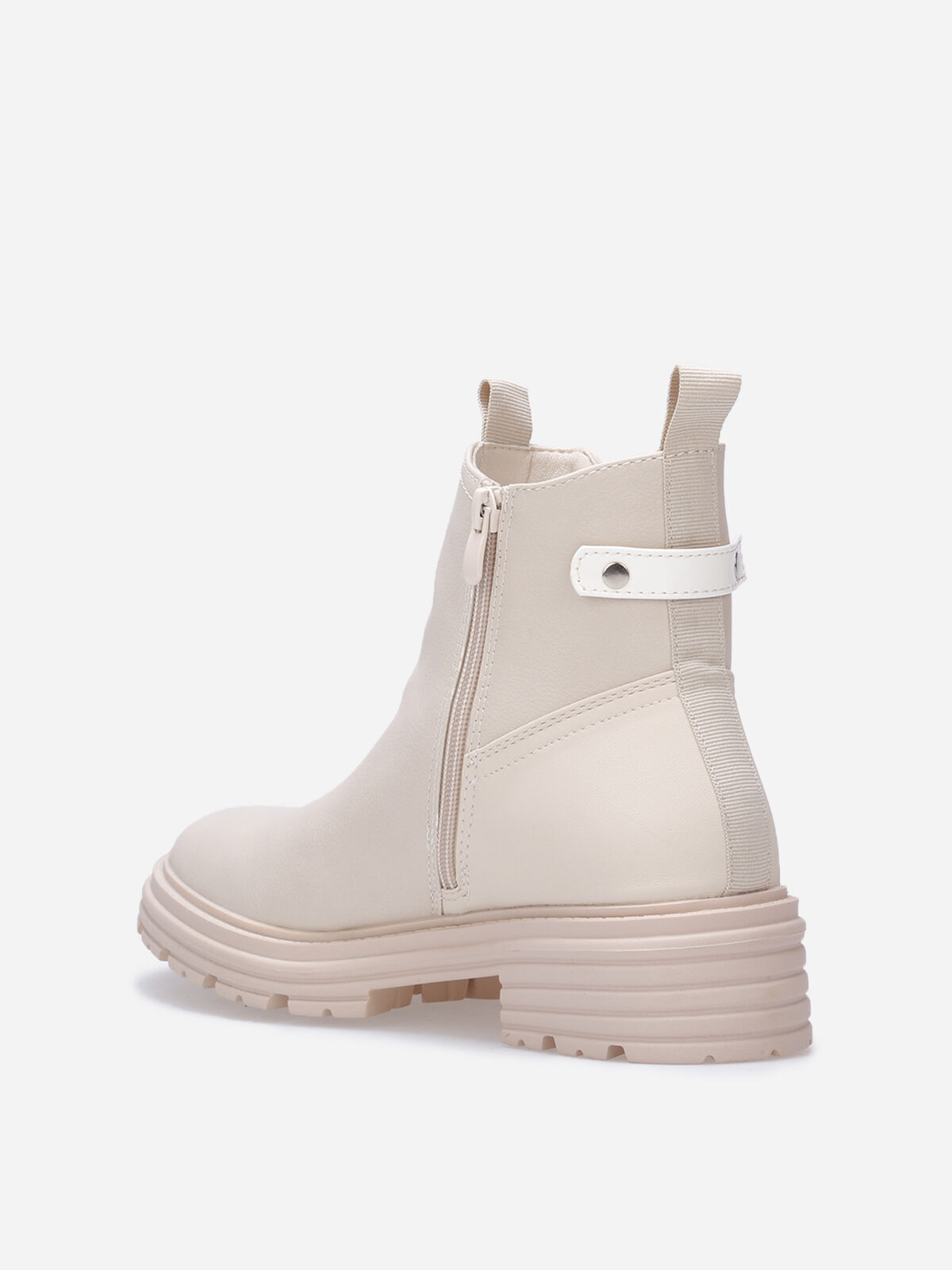 Chelsea multi-matières crantées- Beige