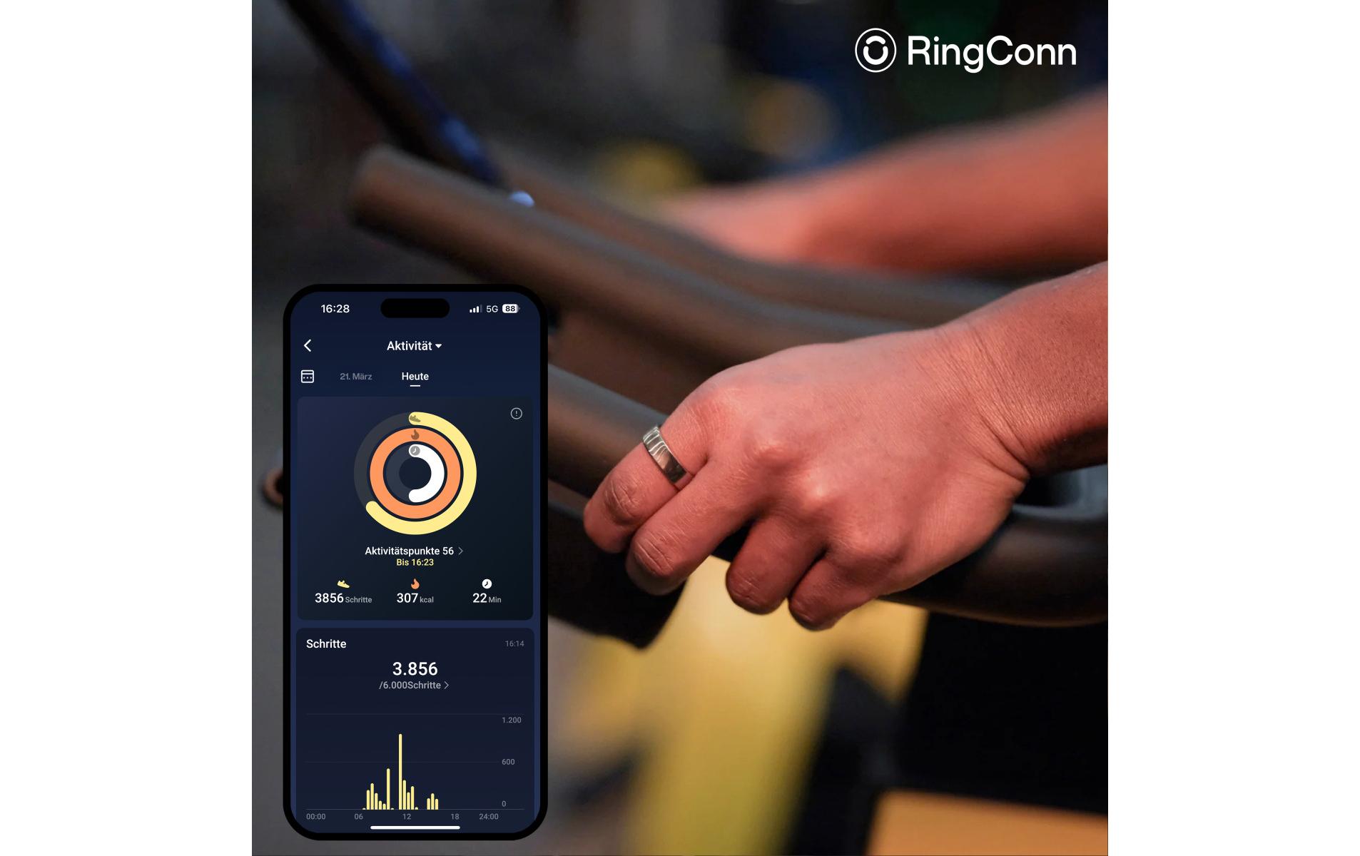 Smart Ring Gen 2 Air Grösse 9 Silber<br>Ultradünner Smart Ring mit Gesundheitsüberwachung