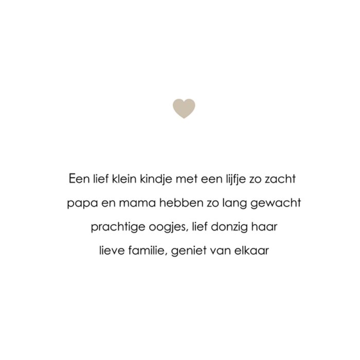 Greetz | Geboortekaart | Adoptie | Lieve familie, geniet van elkaar
