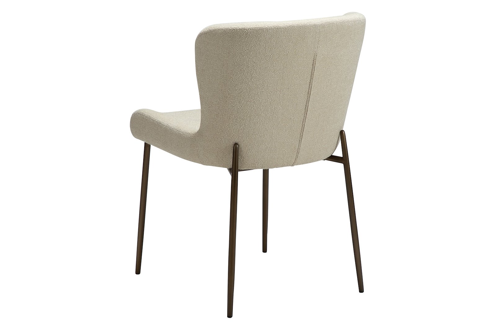Glam spisestol Tekstil Bouclé Frosted mandel og antikk messing ben