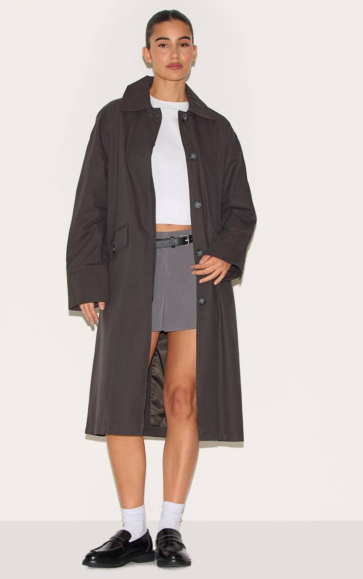 Charbon Trench Classique Boutonné