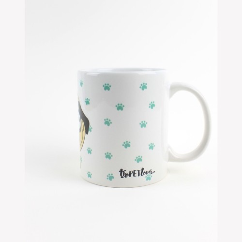 Caneca Pug, Branca