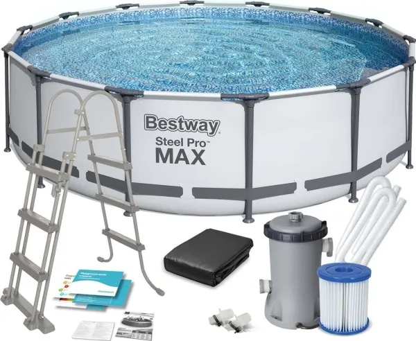 Bestway 56950, 13030 L, Indrammet pool, Stige, Blå, 54 kg