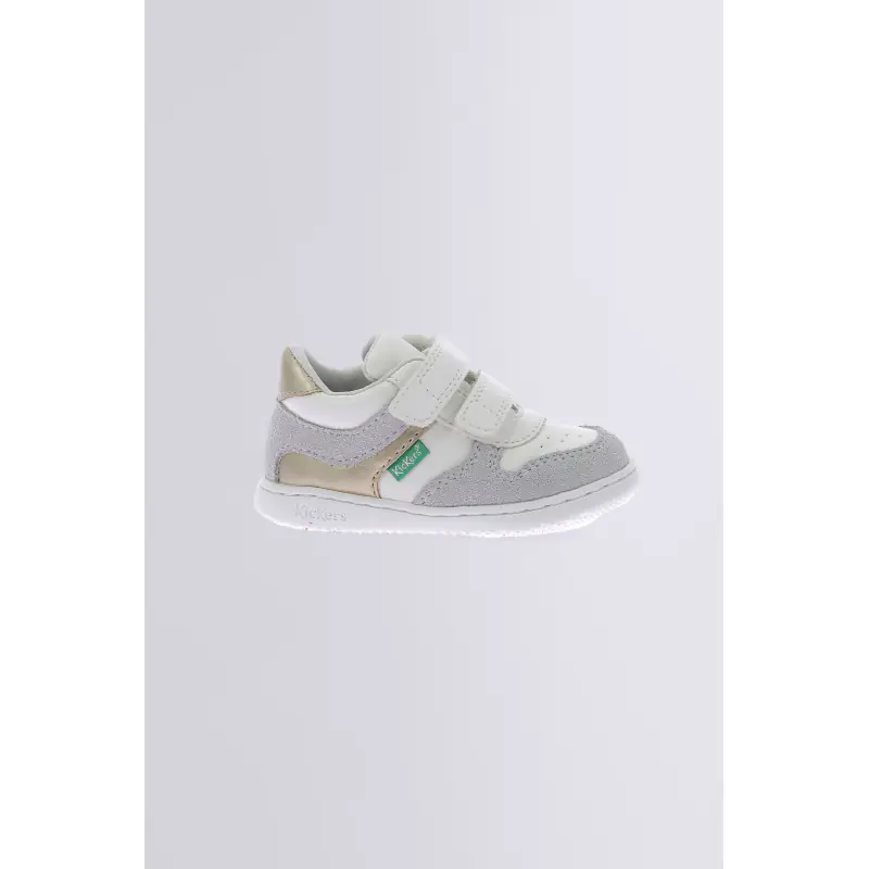 Kickmotion Blanc argent or BASKETS BASSES Synthétique Fille