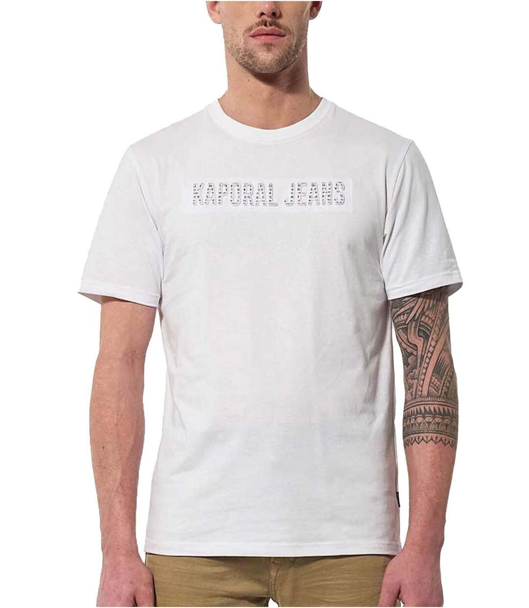 Tee shirt stretch à gros logo  -  Kaporal - Homme